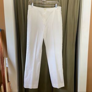 Faconnable White Cotton Trousers Size 10